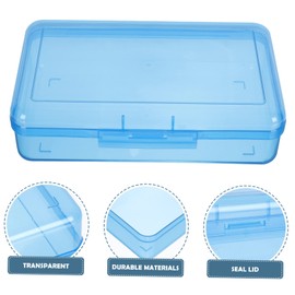 Operitacx 1Stk Federmäppchen aus Kunststoff lagercontainer aufbewarboxen kalemlik Stapelbares Federmäppchen Bleistiftbehälter aus Kunststoff Plastik Blue