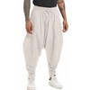perdontoo Mens Harem Pants Loose Fit Elastic Waist Drawstring Aladdin