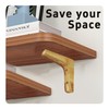 bociloy 2Pcs 3.7"×3.7" Wooden Triangle Shelf Brackets, Decorative Solid Wood