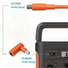 DC 7909 to DC 8020 Adapter, 90-Degree Right Angle Connector Compatible with Jackery Explorer 1000 V2/ 600 Plus/880 Pro /1000 Pro/1000 Plus/1500 Pro/2000 Pro/2000 Plus/3000 Pro Solar Power Stations
