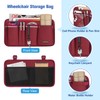 FINPAC Wheelchair Side Storage Bag w/Cup Holder, Wheelchair Armrest Accessories