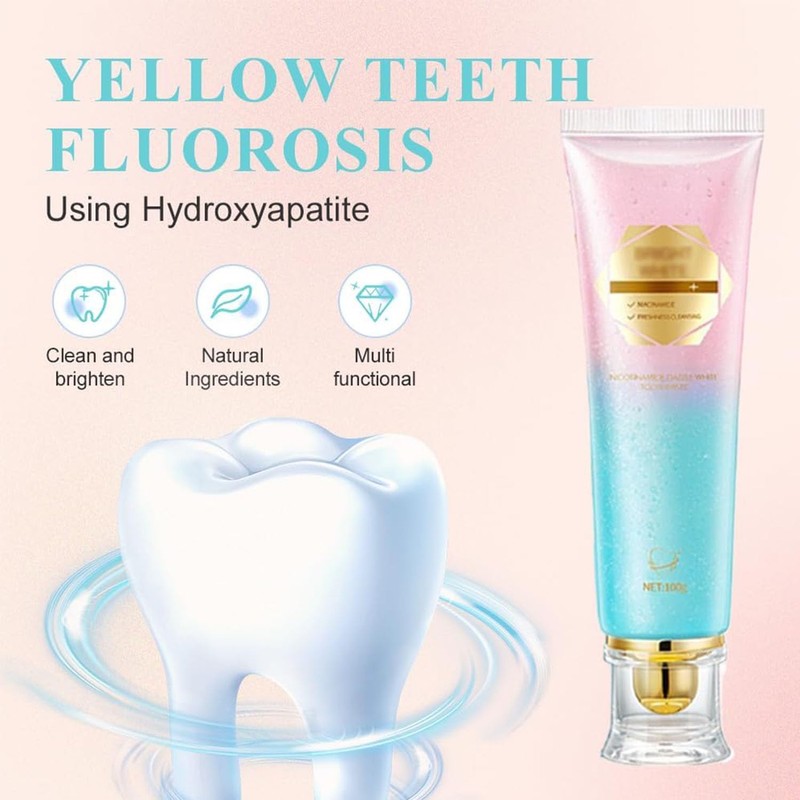 Niacinamide Whitening Toothpaste, Nicotinamide Dazzling White Toothpastes, Bright White Toothpaste,