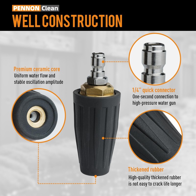 PENNONCLEAN Turbo Nozzle Pressure Washer,4000PSI (MAX 5000PSI) Pressure Washer Nozzle