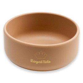 RoyalTots Silicone Baby Bowls 6-12 Months+ - Durable Toddler Food Bowls, Baby Food & Feeding Bowls | Perfect Snack Bowl for Toddlers | BPA-Free, Non-Slip, Microwave Safe (Brown)
