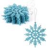 SULOLI Glitter Snowflake Hanging Decorations(Blue)