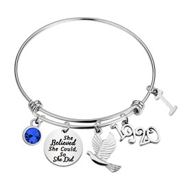 CHOORO Zeta Phi Beta Sorority Dove Inicial Letra 1920 inspirada en Zeta Phi Beta She Believed She Could So She Did Joyería para mujeres.