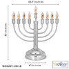 Aviv Judaica 12" Quality Chanukah Menorah Round Base Highly Polished
