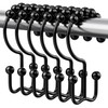 Shower Curtain Hooks - 12 Pcs Shower Curtain Rings Rust