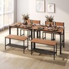 SILKYDRY Dining Table Set for 4, Kitchen Table with Bench