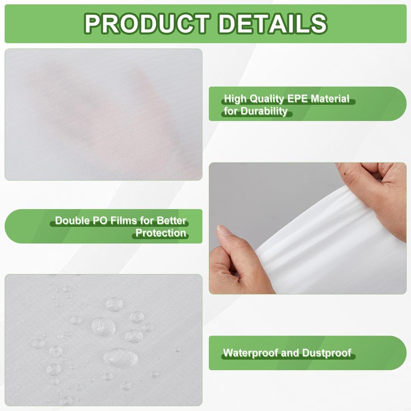 10 Pcs 30 x 40 Inch Extra Large Foam Pouches,