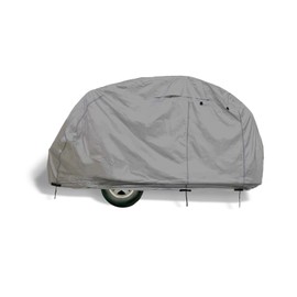 EliteShield Premium Teardrop Trailer Camper Covers, Tear Resistant Teardrop RV Camper Cover with Access Panels, Fits up to 8'L 5'W Gray Color