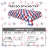 SuQKXCo 4th of July Tablecloth 60x84 Inch Memorial Day Patriotic