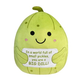 Positive Emotional Support Pickle Plush Toy, Funny Pickle Stuffed Animal, Pickle Ornament, Super Soft Cucumber Pickle Pillow Gift for Women & Men, Girls, Friends, & Coworkers, 16 inch