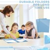 Henoyso 18 Pcs Plastic Folder with Clear Front Pocket and