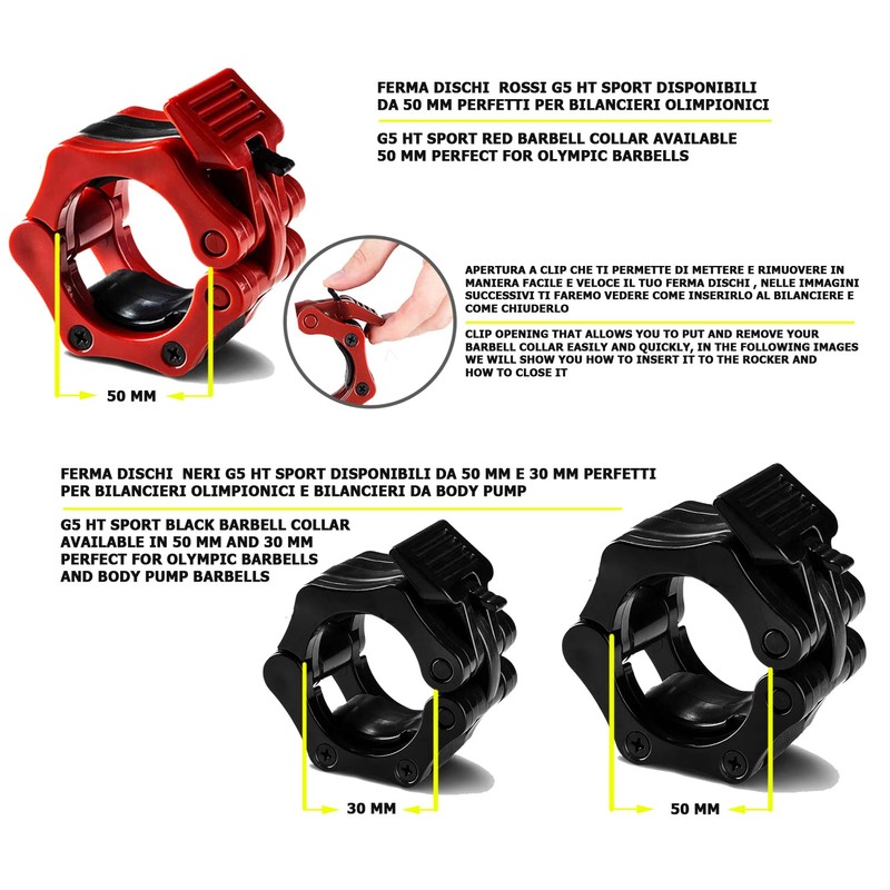 G5 HT SPORT Unisex - Adult (50mm Red) 1 Pair