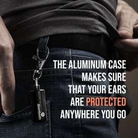 High Fidelity Ear Plugs for Hearing Protection - Discreet, Clear Ear Plugs for Concerts, Festivals & Noisy Events - Up to 18dB Background Noise Reduction Reusable Ear Plugs - Comes with Aluminum Case