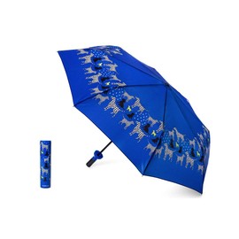 VINRELLA Wine Bottle Umbrella, Spot On Dog Print Blue Umbrella in a Bottle