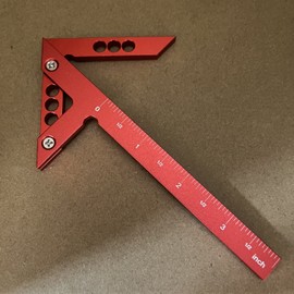 Woodworking Center Finder Square for 45° and 90° Layout – Inch Scale Marking Ruler for Carpentry and Woodworking Projects