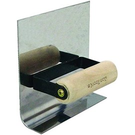 Bon Tool 22-595 Cove Tool Inside Stainless Steel 6" X 1.5" - 3/4" Radius With Wood Wave Handle - 12" Lip