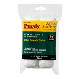 Purdy 140624052 Jumbo Mini Ultra Finish Roller Replacements, 2-Pack, 4-1/2 inch x 3/4 inch nap