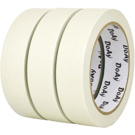 DOAY 3 Pack White Painters Tape - Masking Tape 1 Inch Wide - Multi-Surface, Smart Adhesion, Indoor & Outdoor - 270FT Total - Paint Tape for Artist, DIY, Labeling, Art, Car, General Purpose (#3910) | DOAY
