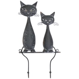 Murataya Sangyo 6485 Black Cat Double Hook 7.5 x 2.0 x 13.8 inches (19 x 5 x 35 cm)