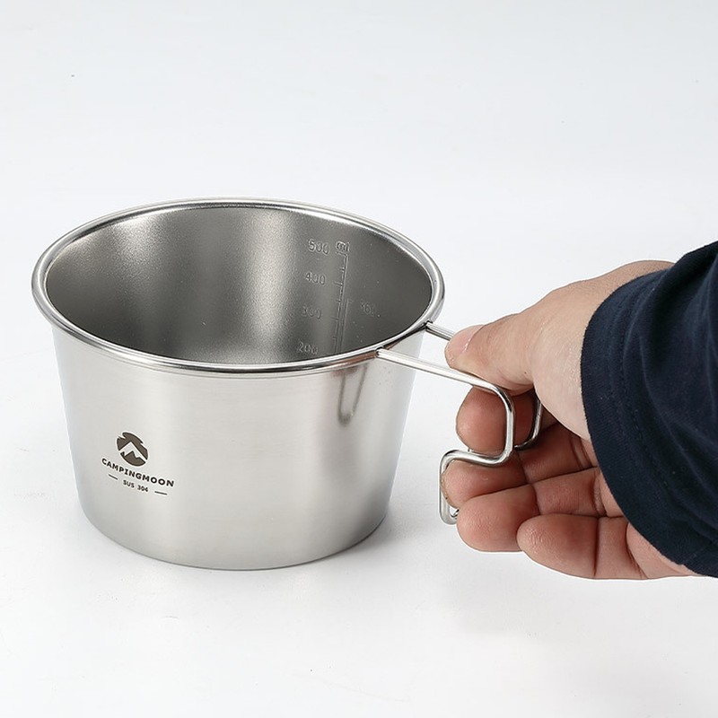 S369 Outdoor Stainless Steel Sierra Bowl 600ml Large Capacity Picnic
