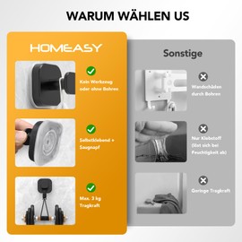 homeasy Pack of 4 Suction Cup Hooks Extra Strong Suction Cup Hooks Square Vacuum Suction Cups with Hooks Towel Holder Suction Cup Hook No Drilling for Kitchen Bathroom Office Black