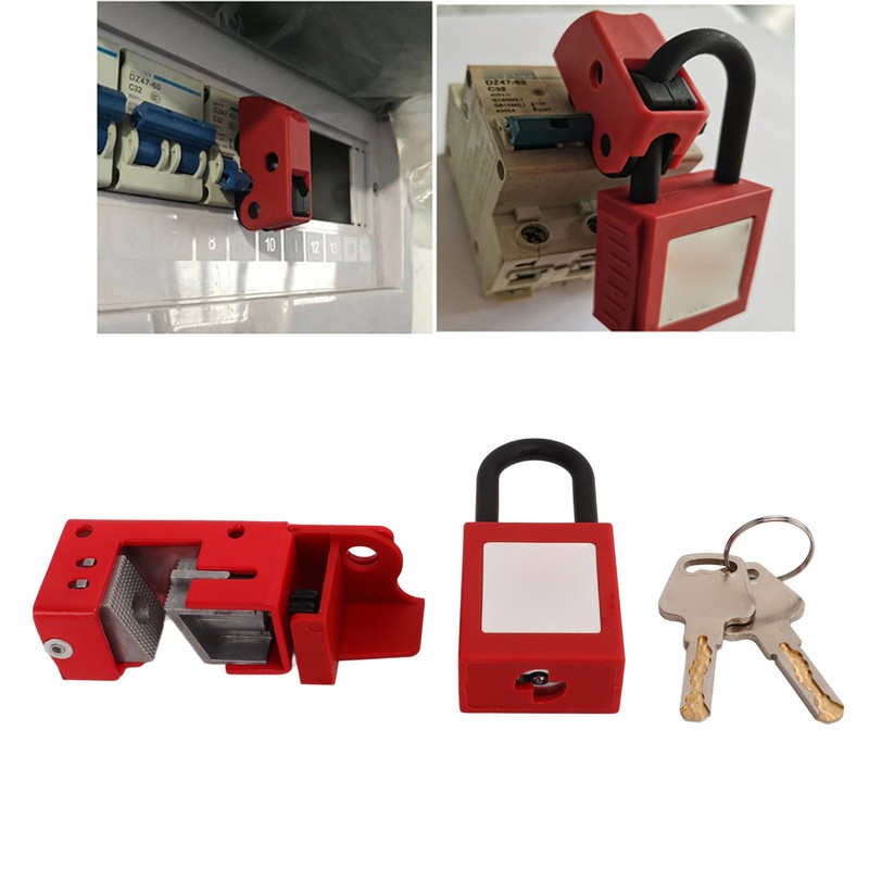 Circuit Breaker Lock Set Aluminum Alloy Anti Corrosion Electrical Safety