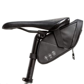 HOMPER Bicycle Saddle Bag,1.5L Waterproof Cycling Wedge Storage Seat Pack Bag,Black Strap-on,Polyester