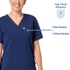 Care+Wear Camiseta médica de 2 bolsillos para mujer con cuello