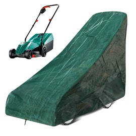 RICHIE Lawn Mower Cover, Outdoor Lawnmower Cover Waterproof with Adjustable Hem Cord, Windproof, Push Lawn Mower Cover, Anti-UV(140 x 56 x 103cm, L x W x H)