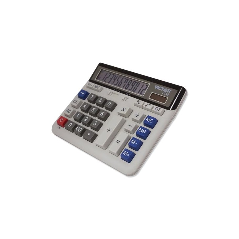 Calculadora de negocios de escritorio 2140, Lcd de 12 dígitos,