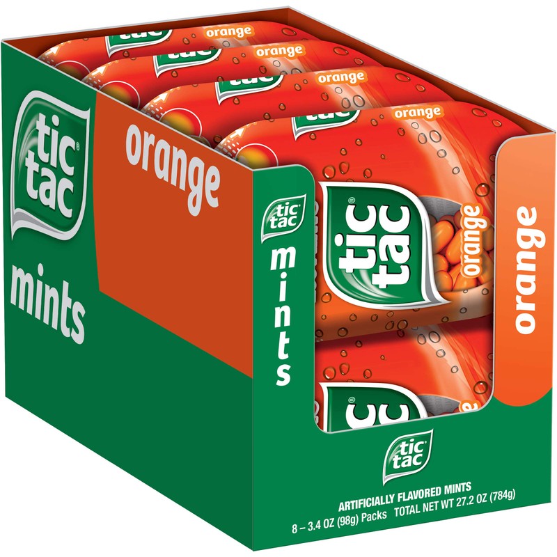 Tic Tac Fresh Breath Mints, Orange, Bulk Hard Candy Mints,