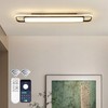 ORANOOR Modern LED Ceiling Lighting with Remote, 70W Dimmable Black