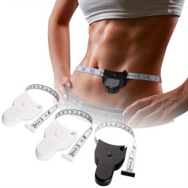 Unbranded 2PCS 60inch Body Measuring Tape Lock Retraction Function Fitness Sewing Tool