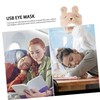 Healeved 2pcs Usb Heated Eye Mask Soft Cartoon Eye Pad