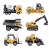 6pcs 1:64 Construction Vehicle Toy Mini Decoration Alloy Construction Vehicle