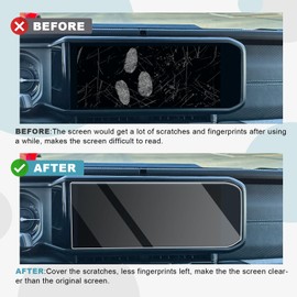 CDEFG for 2024 2025 Wrangler JL 12.3-Inch Screen Protector for 2024 2025 Wrangler/Gladiator Accessories Rubicon 4XE Sahara Sport S Tempered Glass