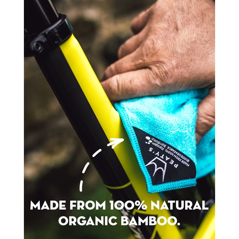 Peaty's Bamboo Bike Cleaning Cloth, Eco friendly No Microfibre Plastics,