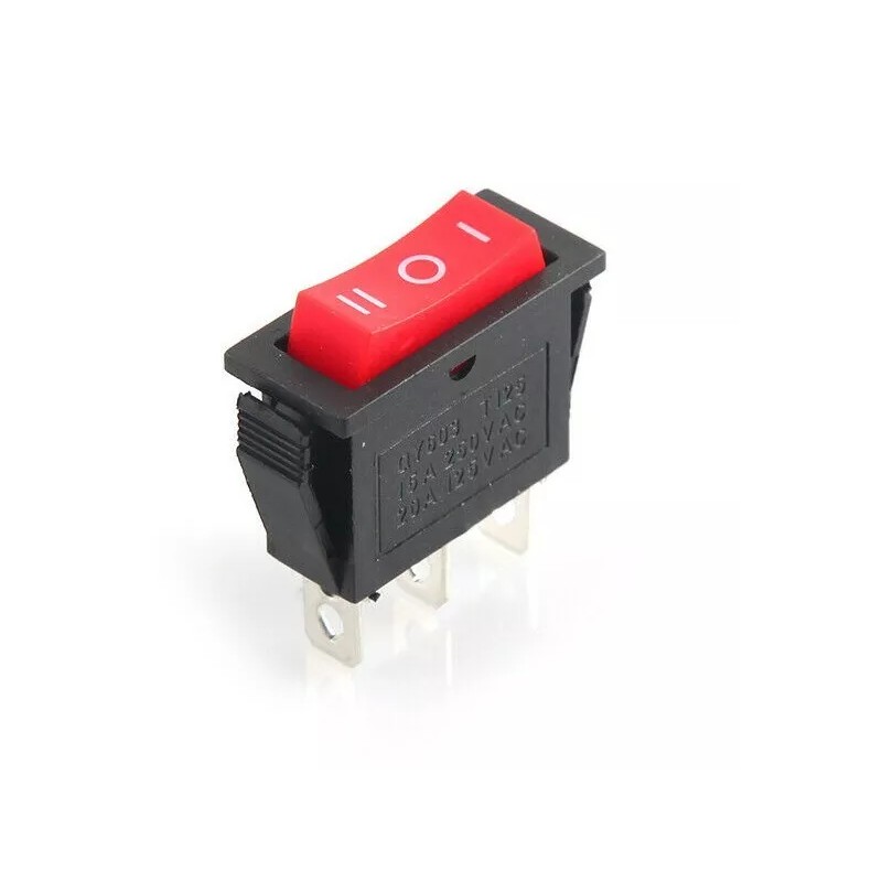 Daier 2 Pieces Rocker Switch Red SPDT ON OFF ON