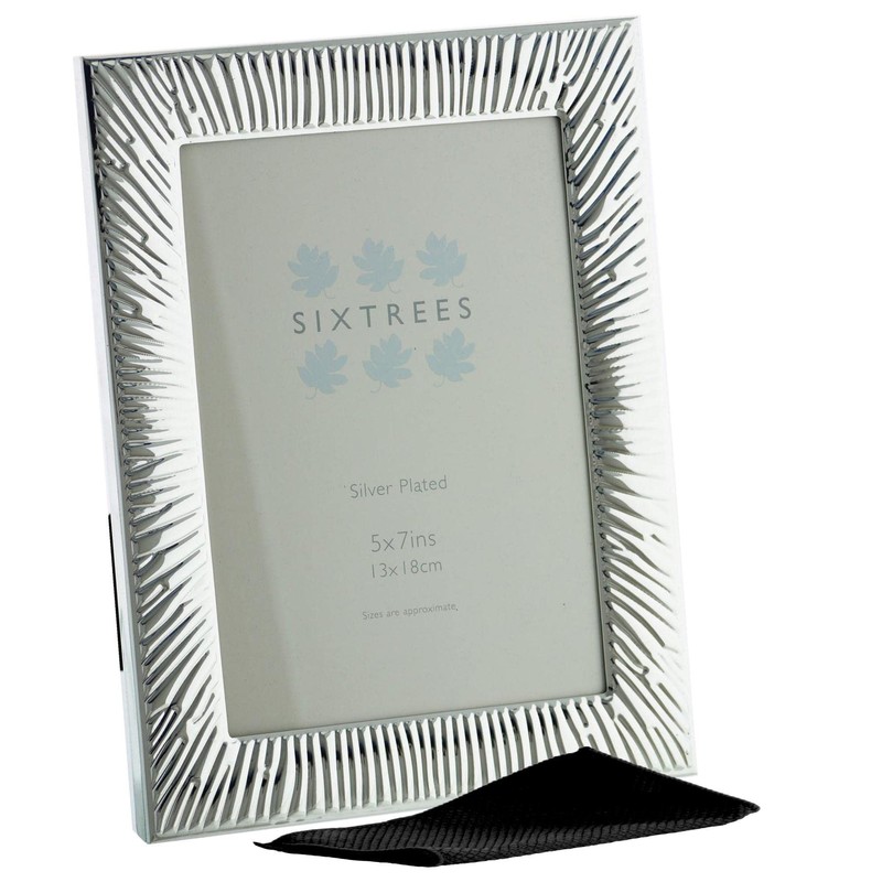 Sixtrees Davis Embossed Silver Plated 5 x 7 inch Art