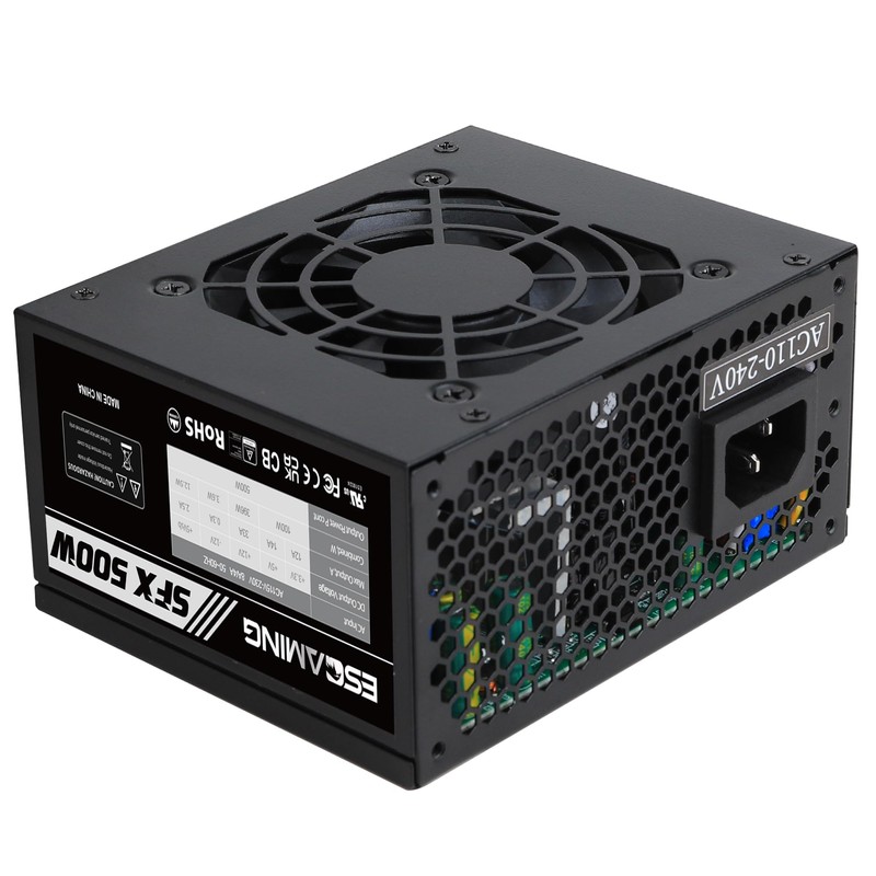 SFX 500W Power Supply, ESGAMING Mini ITX Micro ATX Solution