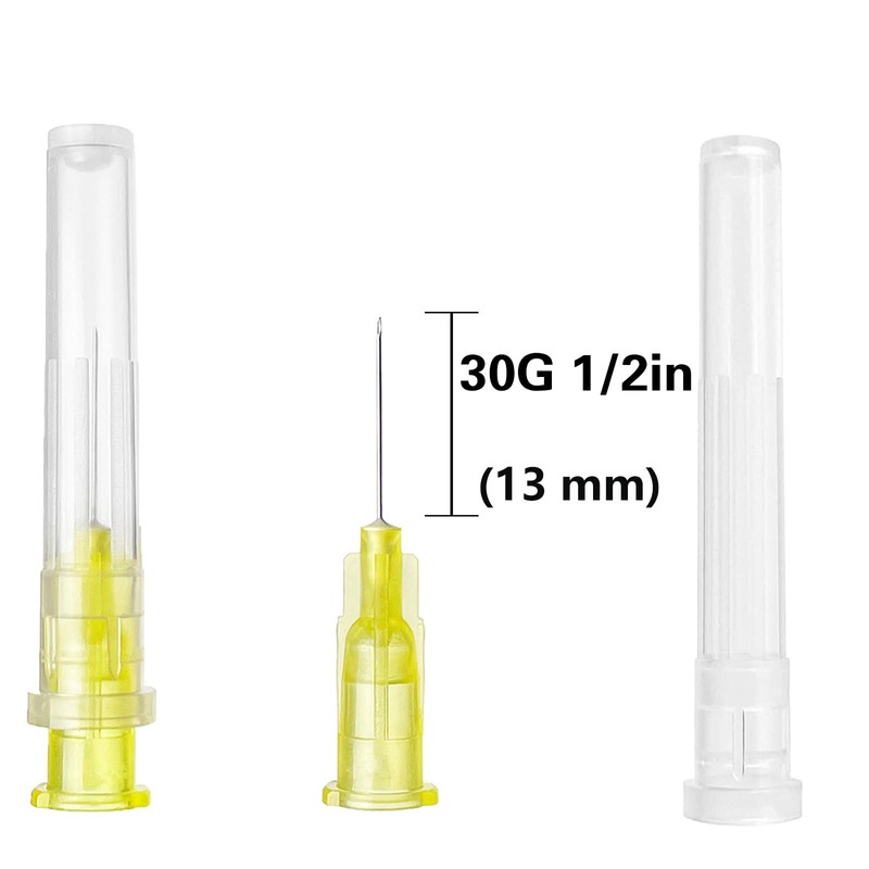 100PCS 30Ga 1/2 inch Needle Lab Accessories, Refilling Inks,Individually Packaged