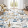 Abstract Living Room Rug 6x9 - Modern Washable Soft Thin