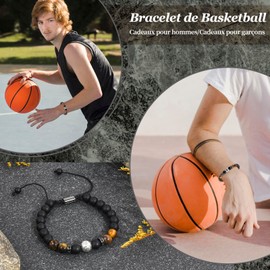 CheersLife Men's bracelet, boys bracelet, basketball football bracelet, gift fr2