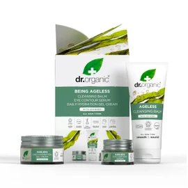 Dr Organic Ageless Skincare Set with Organic Seaweed Cleansing Balm, Face Cream & Eye Serum, Moisturising, Fine Lines, Wrinkles, Gift Set, Vegan, Cruelty-Free, Paraben & SLS-Free, Certified Organic