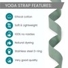 Yoga Studio Yoga Strap, 2.5m (8.2ft) Extra Long Durable Organic