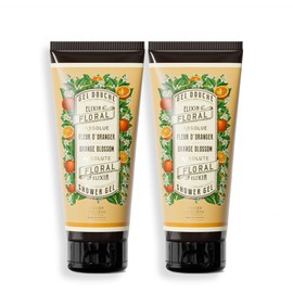 Panier des Sens Natural Orange Blossom Shower Gel, Moisturising Shower Gel, With Olive Oil, 95% Natural Ingredients, Skin-Friendly Formula, 2 x 200 ml