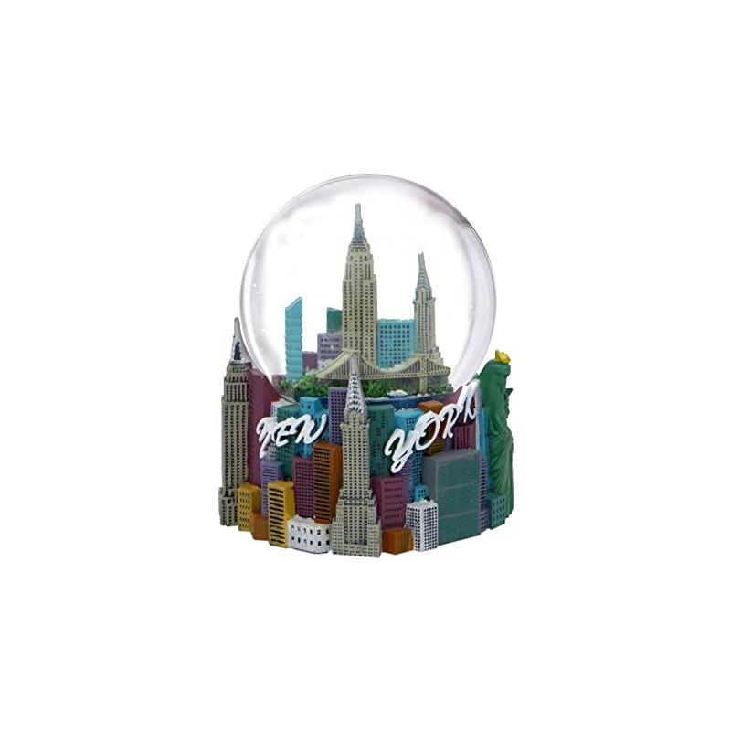 Musical NYC Snow Globe Empire Skyline 5.5 Inches Tall